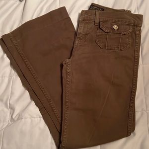 2000s Juicy Couture Deep Olive Bootcut Pants